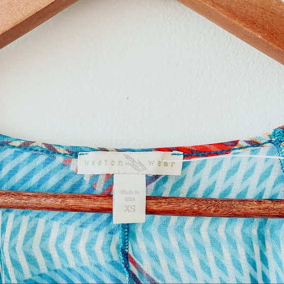 Anthropologie Sheer Geometric Tunic Top - Picture 6 of 6